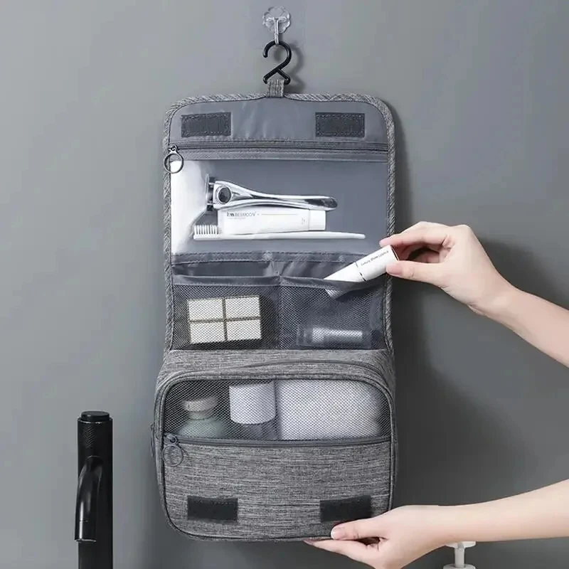 Travel Organizer Men - Wasserdichte Oxford-Reise-Waschtasche, Tragbarer Hängender Kosmetik- und