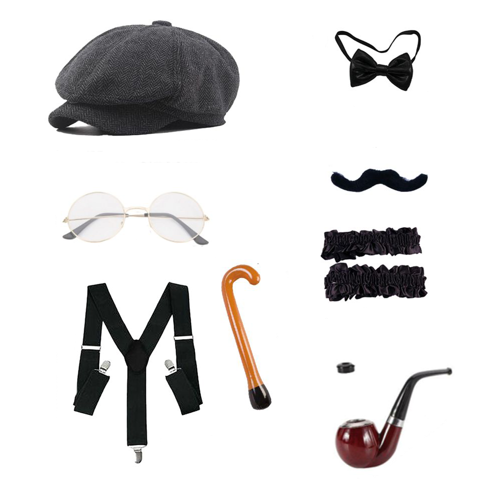 Men'S Accessories In The 1920S - PESENAR Ouderkostüm-Zubehörset 100 Tage Schule Opa-Zubehör