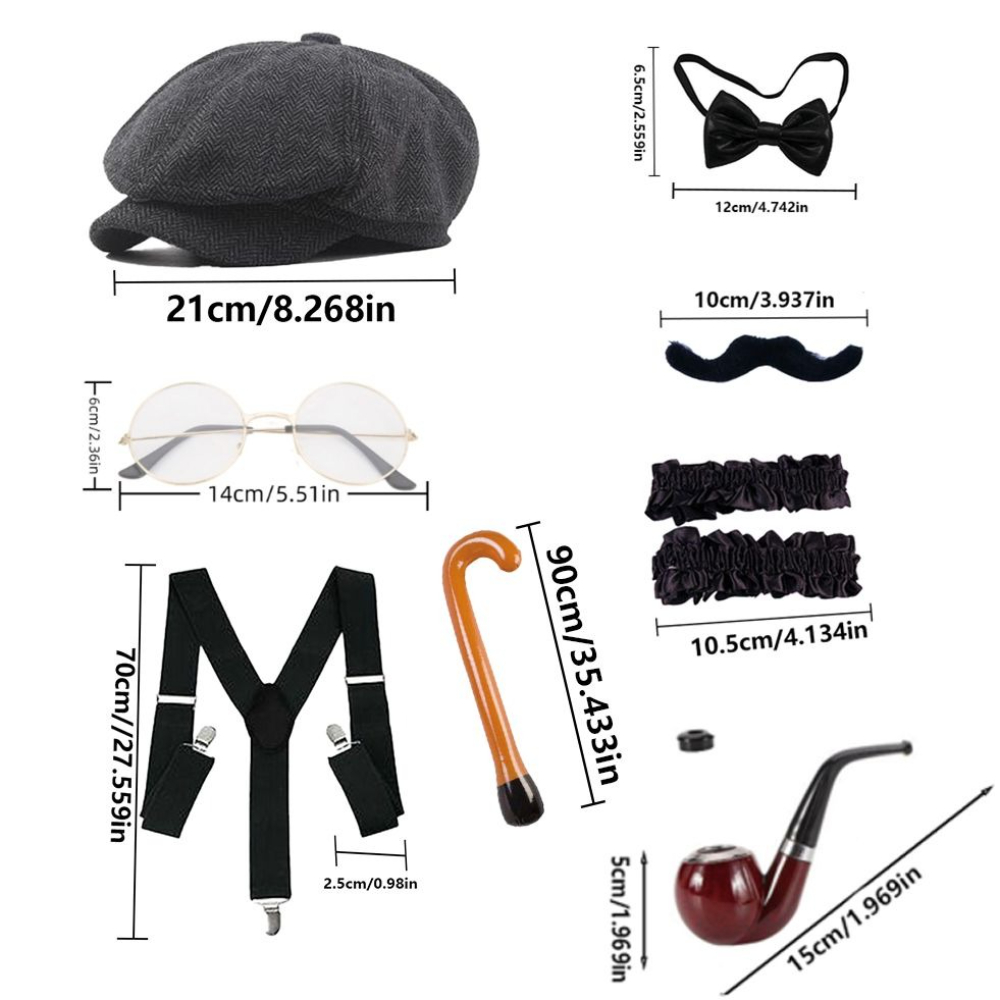 PESENAR Ouderkostüm-Zubehörset – Men'S Accessories In The 1920S Bewertung und Preis